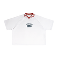 Contrast Lapel Collar Boxy T-Shirt
