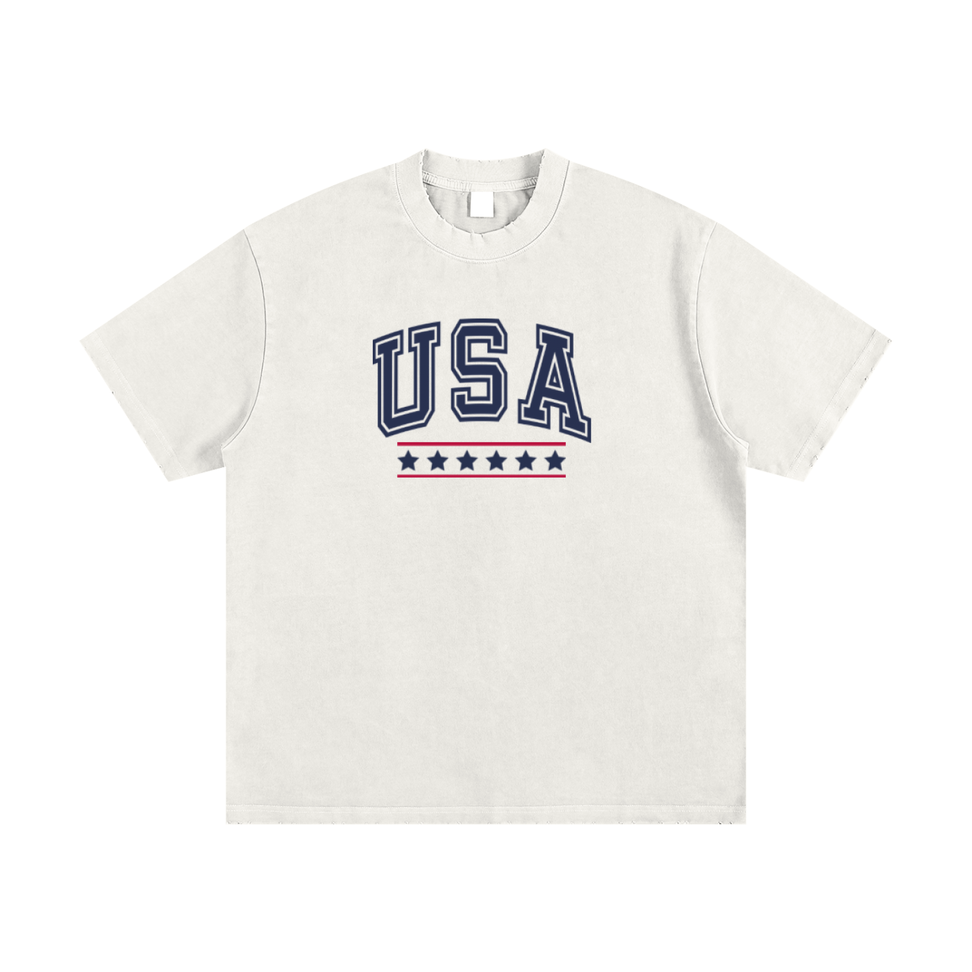 Heavyweight Vintage Washed Frayed T-Shirt