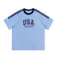 Contrast Tape Crewneck Cotton T-Shirt