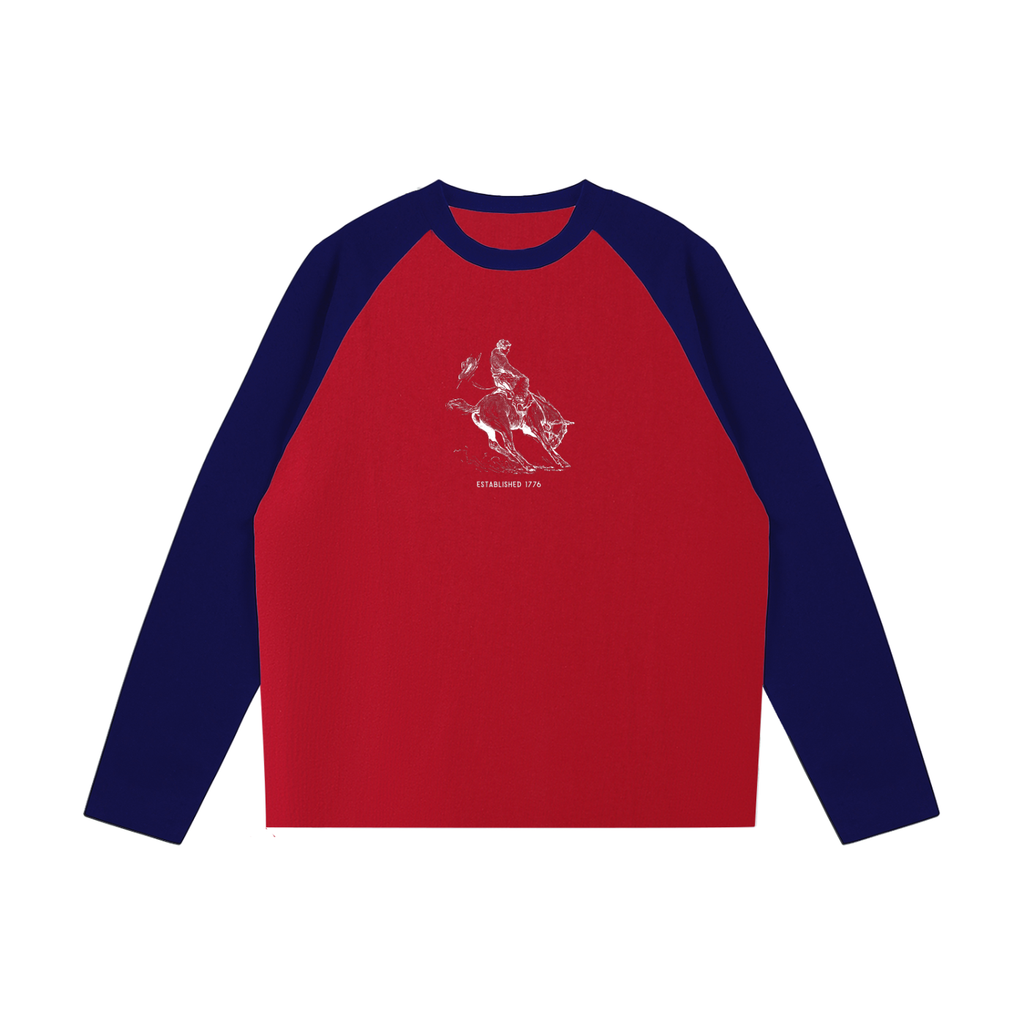 Color-Blocked Raglan Long-Sleeve T-Shirt