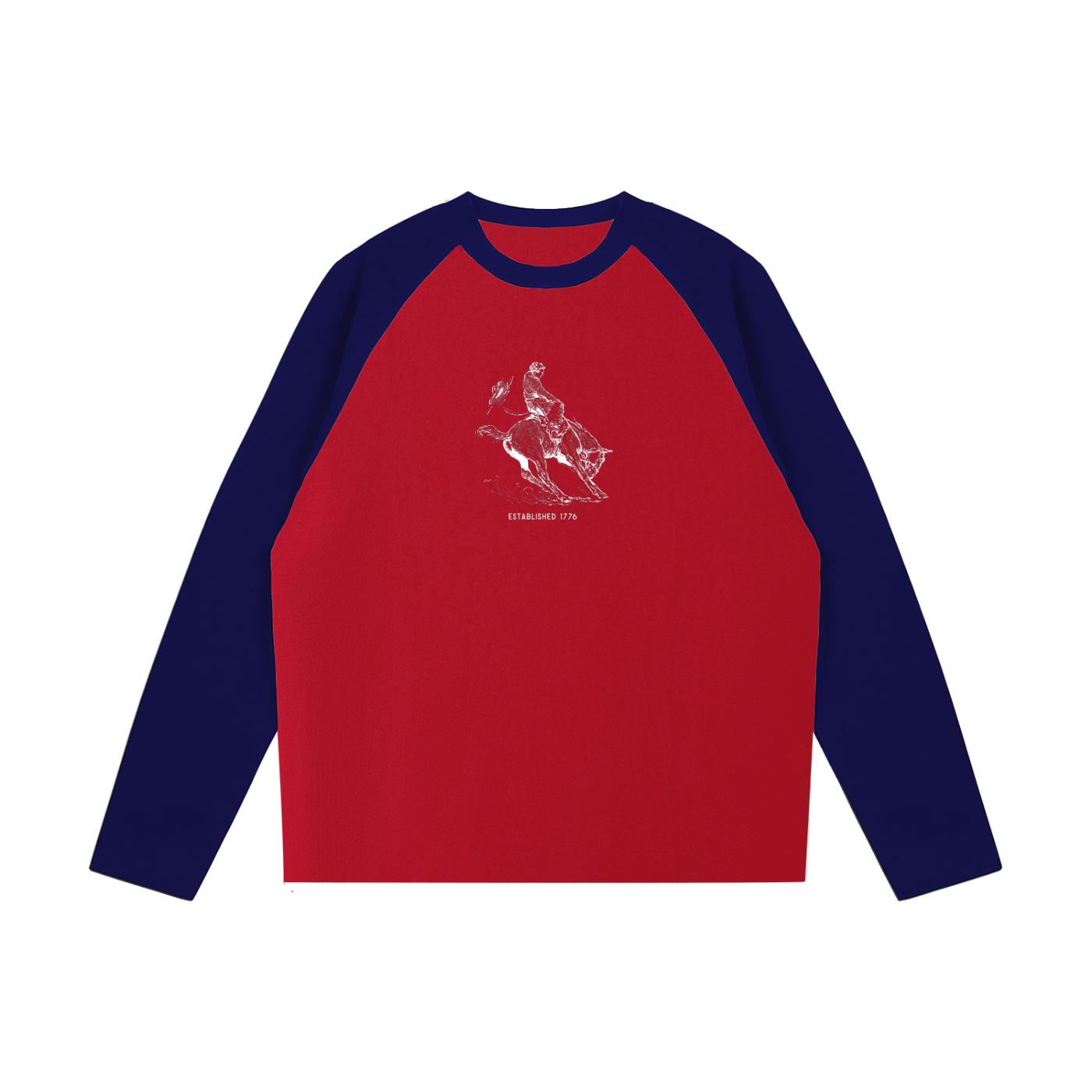 Color-Blocked Raglan Long-Sleeve T-Shirt