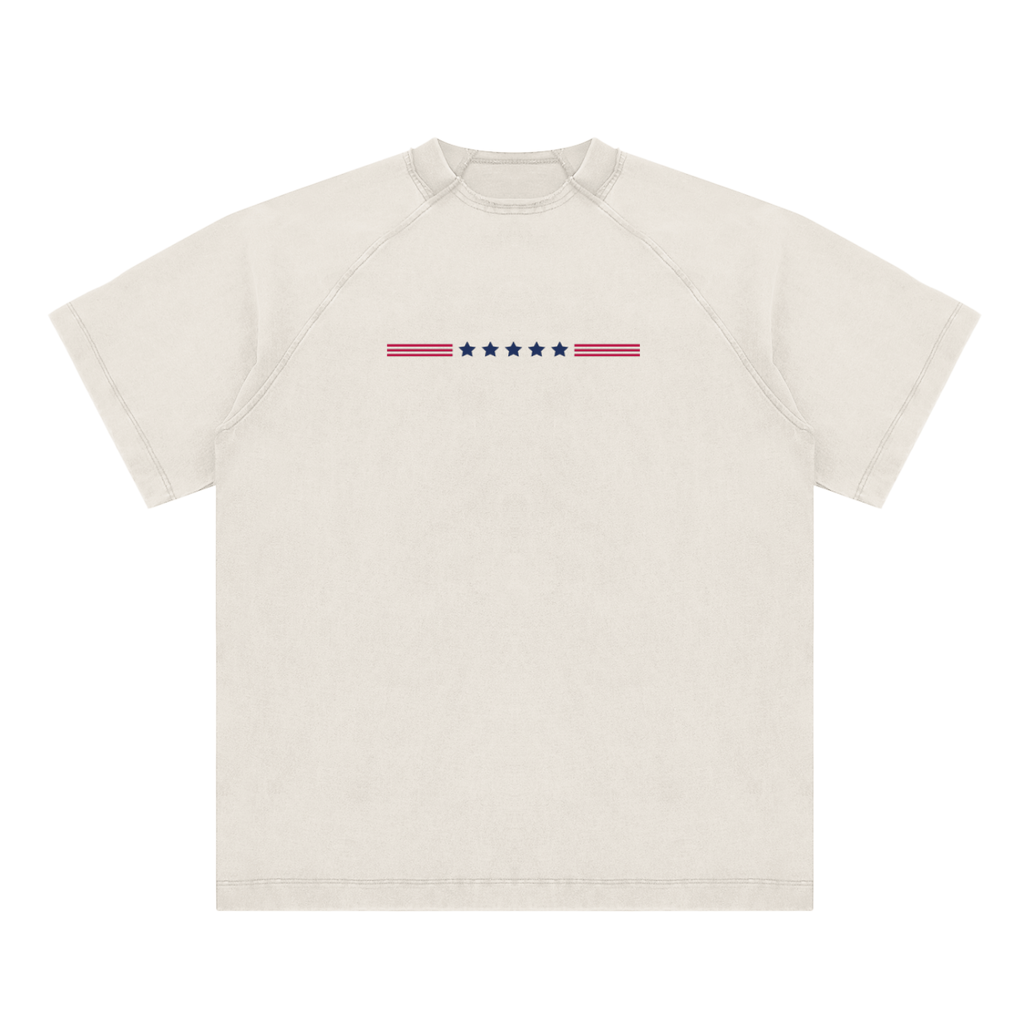 Vintage Washed Raglan Cotton T-Shirt